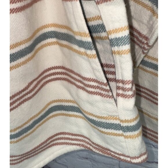 NWT FAHERTY Wavebreaker Shirt Dune Sky Stripe Organic Cotton Size XXL MSRP $198 - Picture 10 of 12